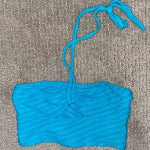 Teal Halter Neck Top